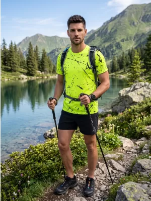 Pánske funkčné tričko premium ALTISPORT VOJ/ALM034TR01 NEON-ŽLTÁ