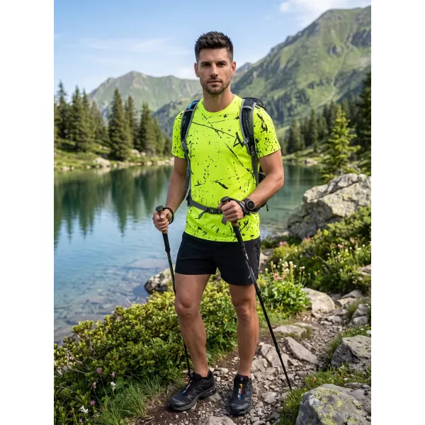  Pánske funkčné tričko premium ALTISPORT VOJ/ALM034TR01 NEON-ŽLTÁ 
