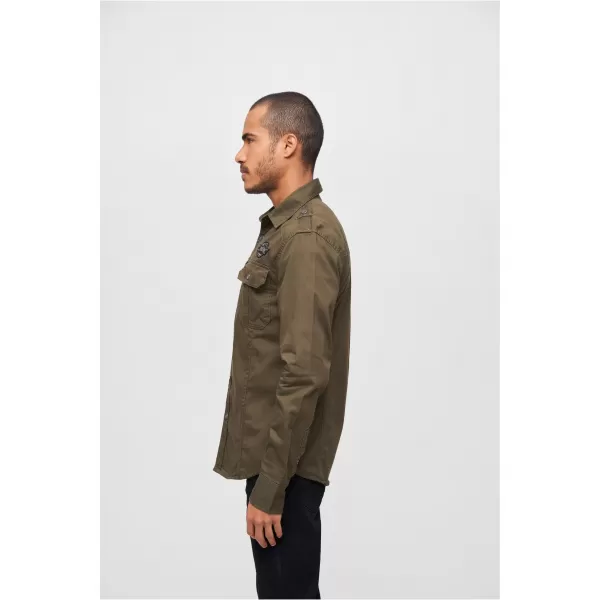  Pánska košeľa BRANDIT LUIS VINTAGE BD4023 OLIVE 