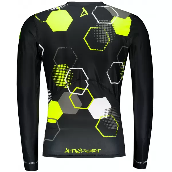  Pánske funkčné kompresné tričko premium ALTISPORT VOJ/ALM037TR03 ČIERNOŽLTÁ 
