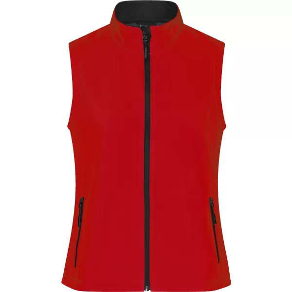  Dámska softshellová vesta ALTISPORT NoPrint NP/ALW7211NJ RED/BLACK 