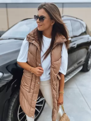 Dámska vesta DSTREET MARIEL TY3016 KARAMEL