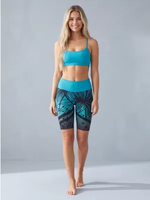 Dámske funkčné legíny nad kolená premium ALTISPORT VOJ/ALW045LEG02 EMERALD/ČIERNA