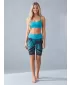Dámske funkčné legíny nad kolená premium ALTISPORT VOJ/ALW045LEG02 EMERALD/ČIERNA