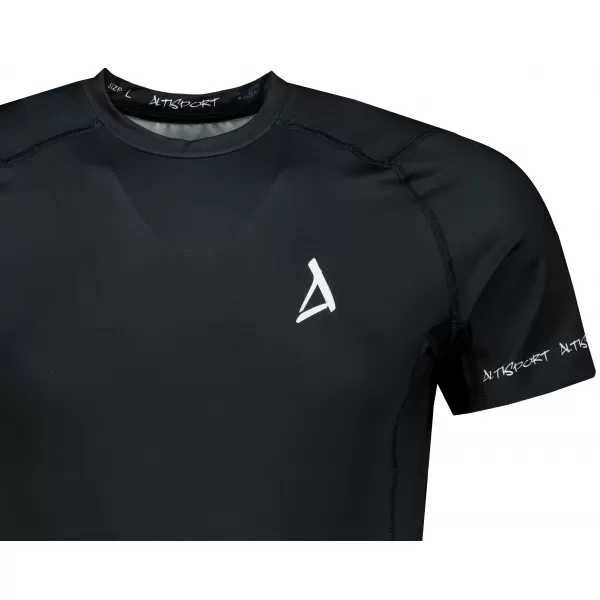  Pánske funkčné kompresné tričko s krátkym rukávom premium ALTISPORT VOJ/ALM000TR04 čierna 