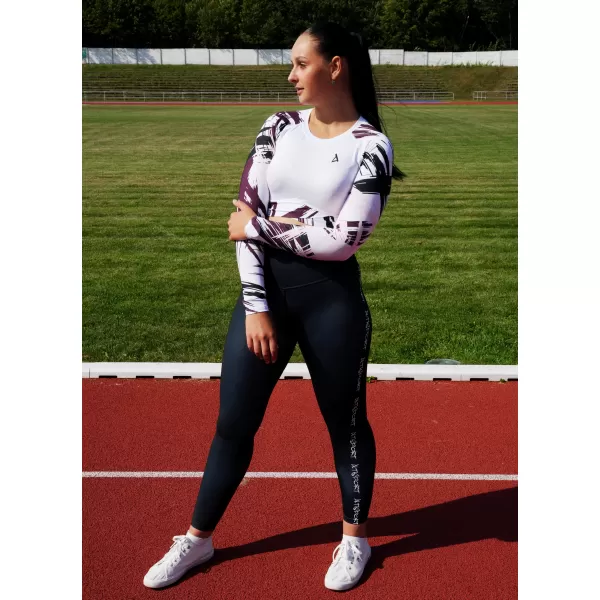  Dámsky prémiový funkčný crop top s dlhým rukávom ALTISPORT VOJ/ALW039TR04 BIELA 