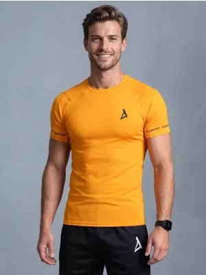 Pánske funkčné kompresné tričko s krátkym rukávom premium ALTISPORT VOJ/ALM000TR04 oranžová