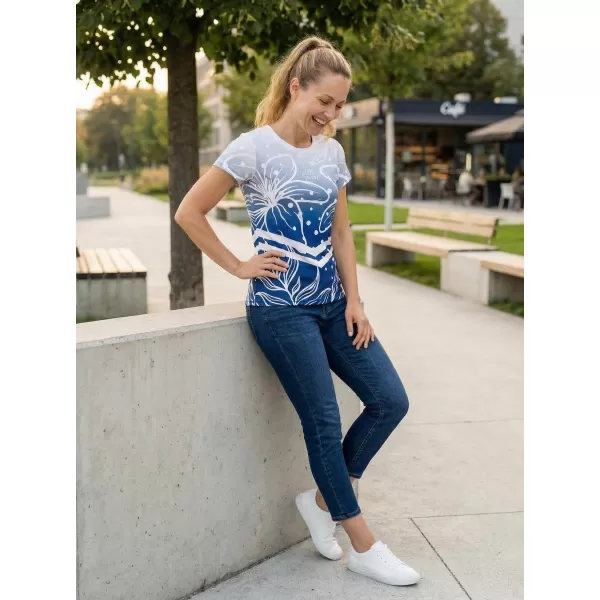  Dámske funkčné tričko premium ALTISPORT VOJ/ALW045TR01 NÁMORNÁ MODRÁ/BIELA 
