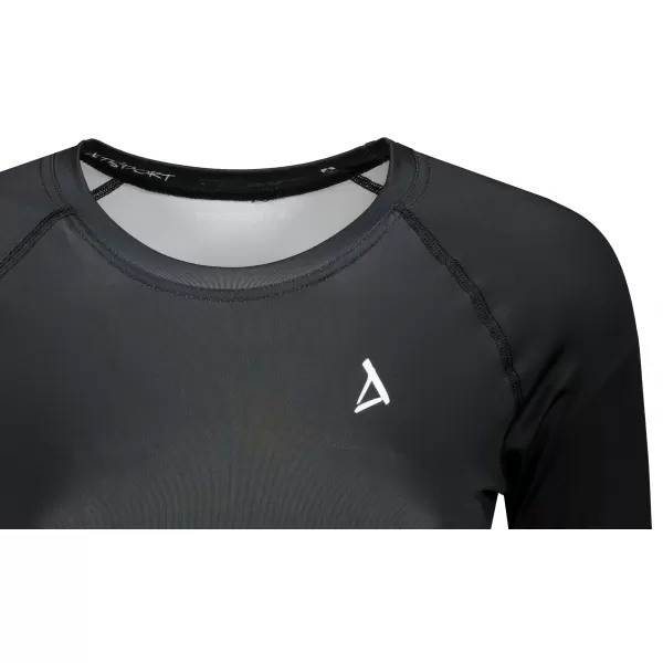  Dámsky prémiový funkčný crop top s dlhým rukávom ALTISPORT VOJ/ALW000TR04 ČIERNA 