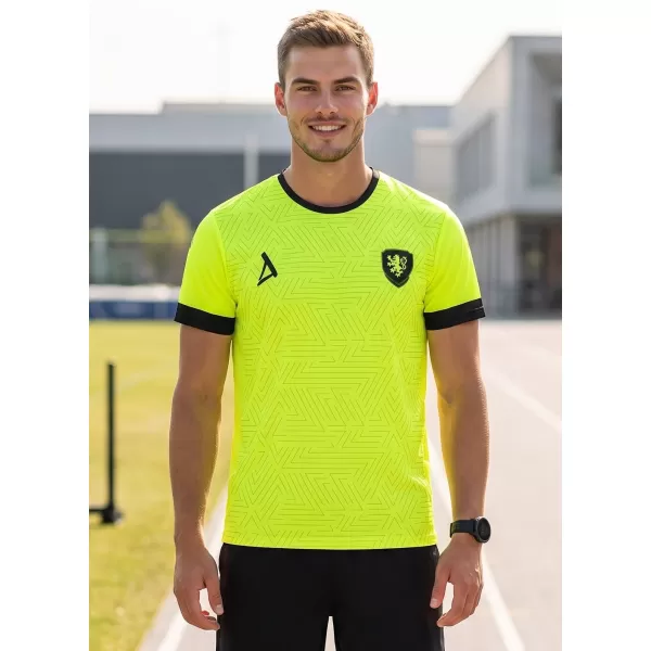  Pánske funkčné prémiové tričko ALTISPORT VOJ/ALM040TR01 NEÓNOVÁ ŽLTÁ 