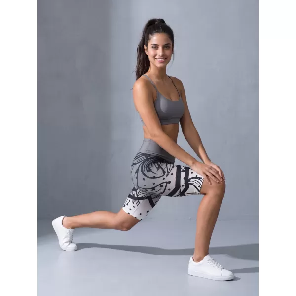  Dámske funkčné legíny nad kolená premium ALTISPORT VOJ/ALW045LEG02 ČIERNOBIELA 