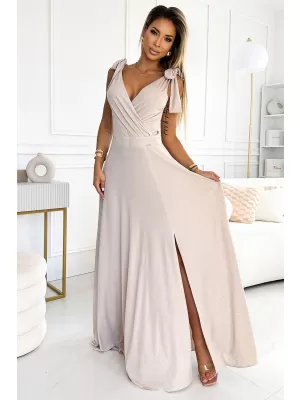 Dámske šaty Numoco Elena 405-6 béžová