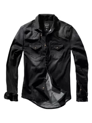 Pánska košeľa BRANDIT RILEY DENIM BD4020 BLACK