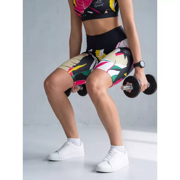  Dámske funkčné legíny nad kolená premium ALTISPORT VOJ/ALW042LEG02 čierna 