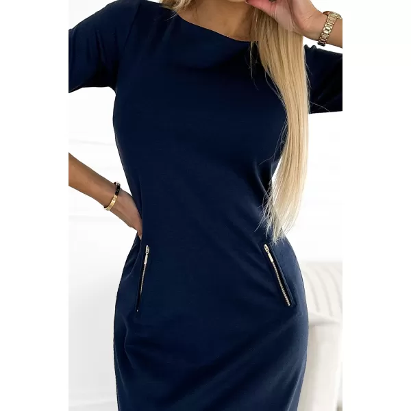  Šaty NUMOCO MARY 420-4 MODRÁ 