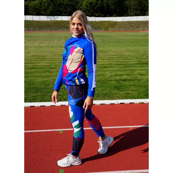  Dámske dlhé funkčné legíny premium ALTISPORT VOJ/ALW042LEG01 modrá 