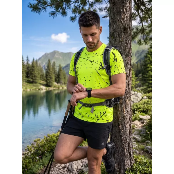  Pánske funkčné tričko premium ALTISPORT VOJ/ALM034TR01 NEON-ŽLTÁ 