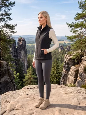 Dámska softshellová vesta ALTISPORT NoPrint NP/ALW7211NJ BLACK/BLACK