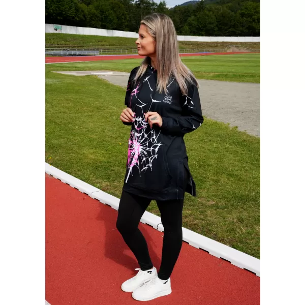  Dámska funkčná mikina premium ALTISPORT VOJ/ALW035MI03 ČIERNA/RUŽOVÁ 