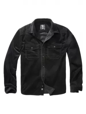 Pánska košeľa Brandit Corduroy Classic BD4035 čierna