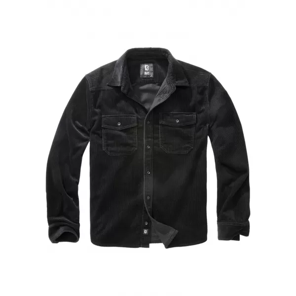  Pánska košeľa Brandit Corduroy Classic BD4035 čierna 