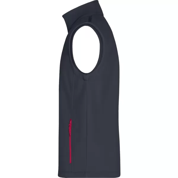  Pánska softshellová vesta ALTISPORT NoPrint NP/ALM8211NJ IRON GREY/RED 