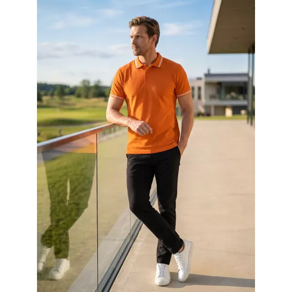  Pánske tričko s golierom ALTISPORT NoPrint NP/ALM912 oranžová 
