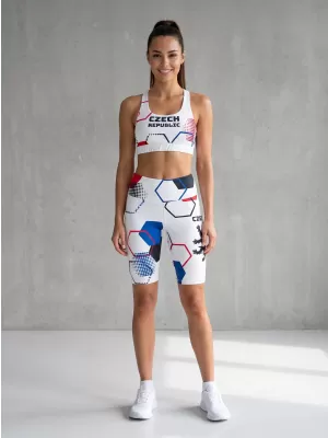 Dámske prémiové funkčné legíny nad kolená ALTISPORT VOJ/ALW036LEG02 HEXA BIELA