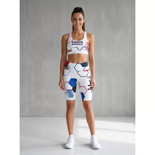  Dámske prémiové funkčné legíny nad kolená ALTISPORT VOJ/ALW036LEG02 HEXA BIELA 