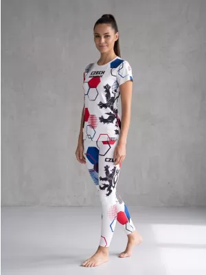 Dámske dlhé funkčné legíny premium ALTISPORT VOJ/ALW036LEG01 HEXA biela