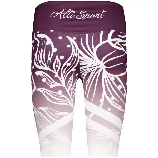  Dámske funkčné legíny nad kolená premium ALTISPORT VOJ/ALW045LEG02 FIALOVÁ/BIELA 