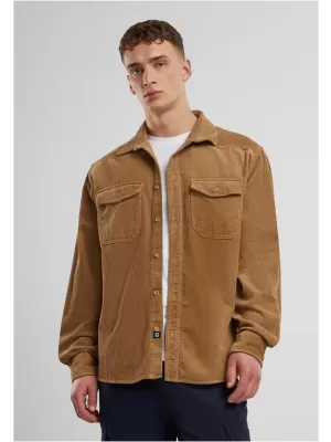 Pánska košeľa Brandit Corduroy Classic BD4035 Camel