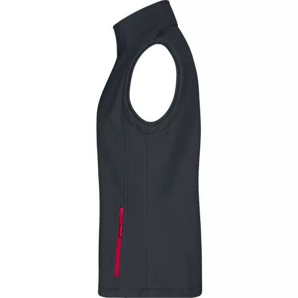 Dámska softshellová vesta ALTISPORT NoPrint NP/ALW7211NJ IRON GREY/RED 