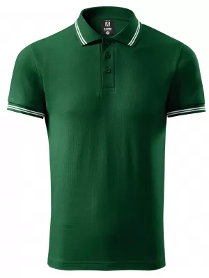 Pánske tričko s golierom ALTISPORT NoPrint NP/ALM912 DARK GREEN