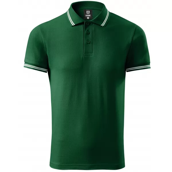  Pánske tričko s golierom ALTISPORT NoPrint NP/ALM912 DARK GREEN 