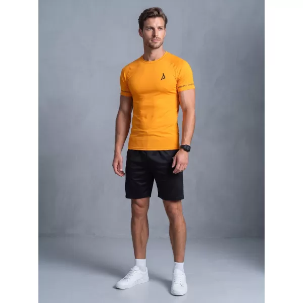  Pánske funkčné kompresné tričko s krátkym rukávom premium ALTISPORT VOJ/ALM000TR04 oranžová 