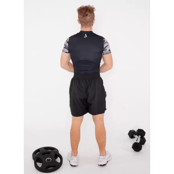  Pánske funkčné kompresné tričko s krátkym rukávom premium ALTISPORT VOJ/ALM038TR04 sivá 