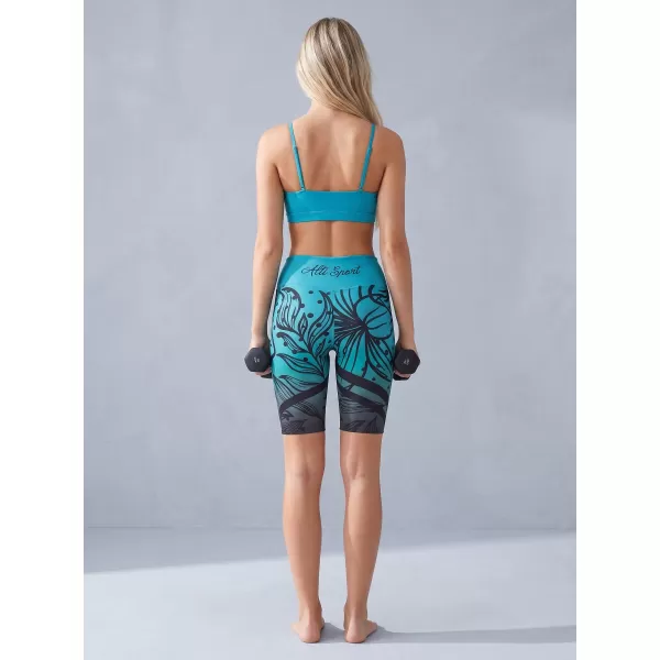  Dámske funkčné legíny nad kolená premium ALTISPORT VOJ/ALW045LEG02 EMERALD/ČIERNA 