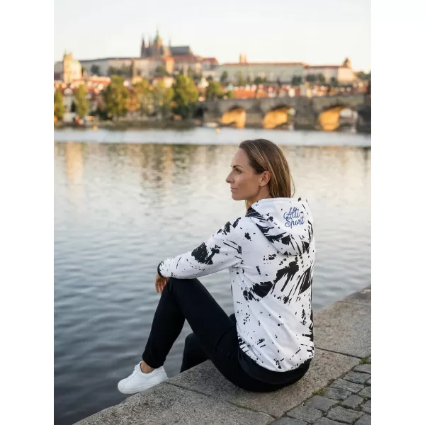  Dámska funkčná mikina premium ALTISPORT VOJ/ALW036MI01 ABSTRAKCIA biela 