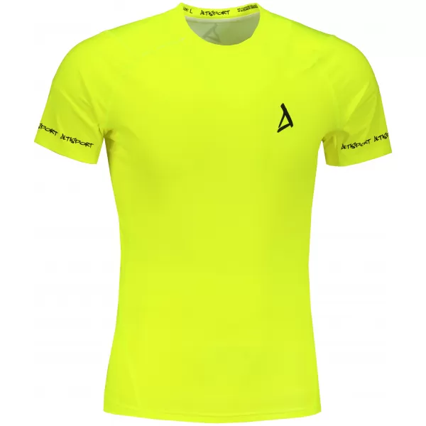  Pánske funkčné kompresné tričko s krátkym rukávom premium ALTISPORT VOJ/ALM000TR04 NEON YELLOW 