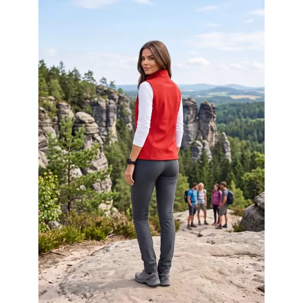  Dámska softshellová vesta ALTISPORT NoPrint NP/ALW7211NJ RED/BLACK 