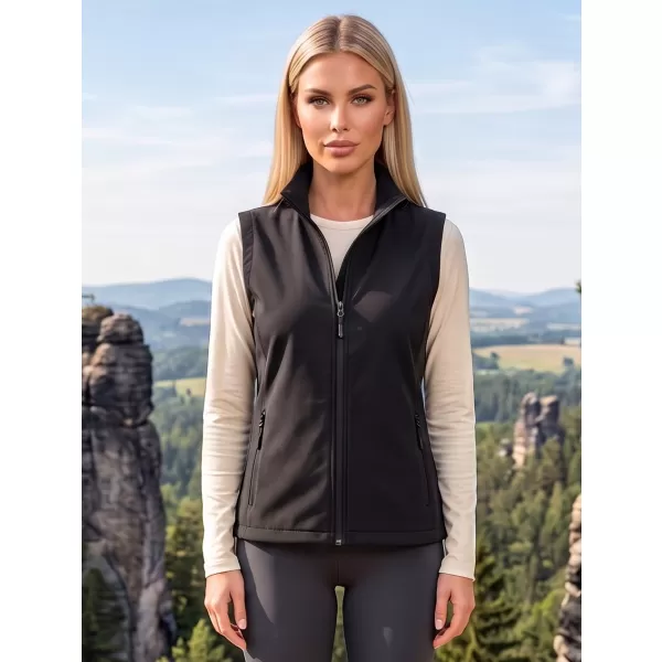  Dámska softshellová vesta ALTISPORT NoPrint NP/ALW7211NJ BLACK/BLACK 