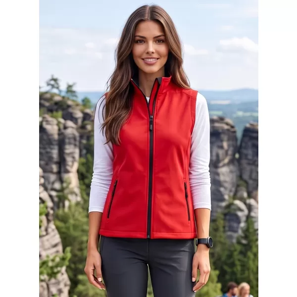  Dámska softshellová vesta ALTISPORT NoPrint NP/ALW7211NJ RED/BLACK 