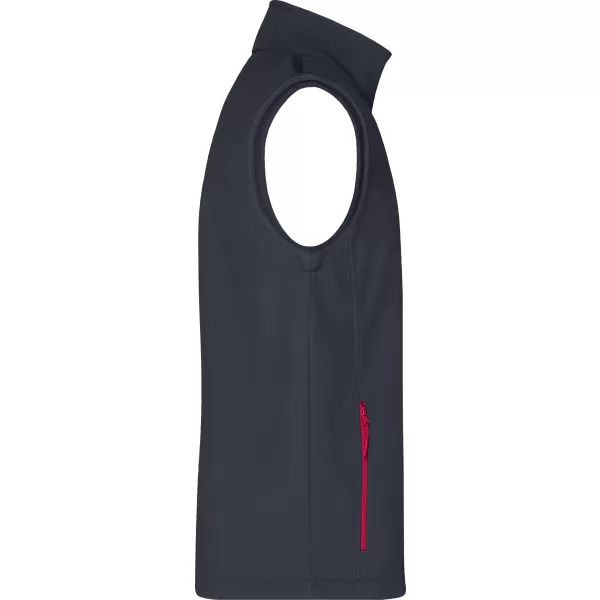  Pánska softshellová vesta ALTISPORT NoPrint NP/ALM8211NJ IRON GREY/RED 