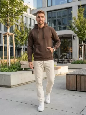 Pánska mikina ALTISPORT NoPrint NP/ALM679NJ BROWN