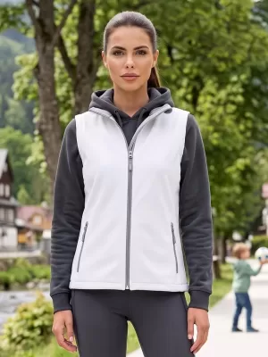 Dámska softshellová vesta ALTISPORT NoPrint NP/ALW7211NJ WHITE/WHITE