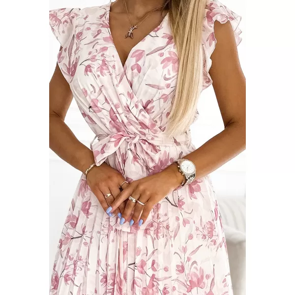  Dámske šaty Numoco Polina 374-6 ružové 