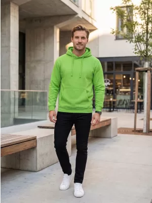 Pánska mikina ALTISPORT NoPrint NP/ALM679NJ LIME GREEN