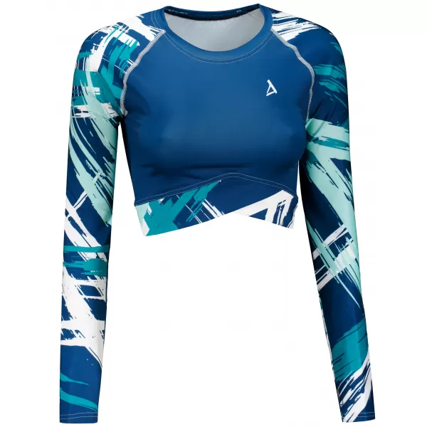  Dámsky prémiový funkčný crop top s dlhým rukávom ALTISPORT VOJ/ALW039TR04 NÁVYKY 