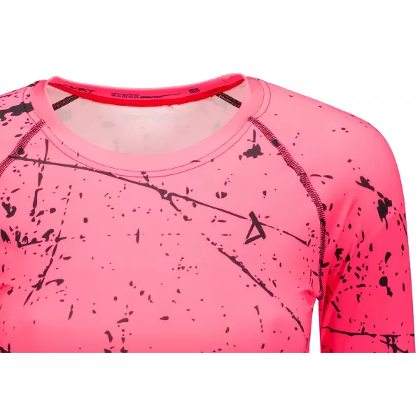  Dámsky funkčný crop top s dlhým rukávom premium ALTISPORT VOJ/ALW034TR04 FLUO PINK 